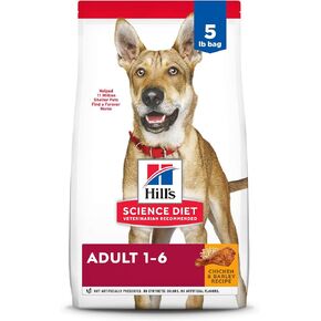 Hill's Science Diet Adult 1-6, Adult 1-6 Premium Nutrition, Dry Dog Food, Chicken & Barley, 45 lb Bag