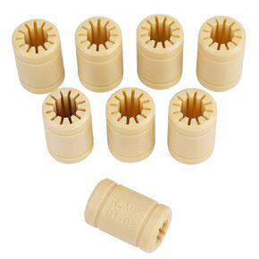 8 Pieces RJMP-01-08 Solid Polymer Bearing Replacement for Prusa i3 3D Printer, LM8UU Bearing 8mm Shaft, No Lubricant Include