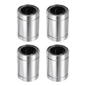 uxcell 2Pcs LM8UU Linear Bearing 8mm Bore 15mm OD 23mm Length Linear Ball Bearings Nickel Plated Surface Double Side Rubber Sealed Bearing Steel for CNC Machine 3D Printer