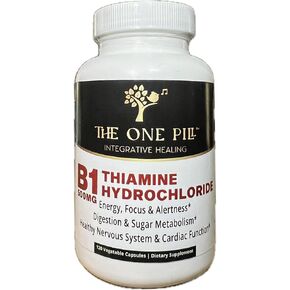 Vitamine B1 Thiamine Hydrochloride, Thiamine Hcl, 500mg-120 Capsules