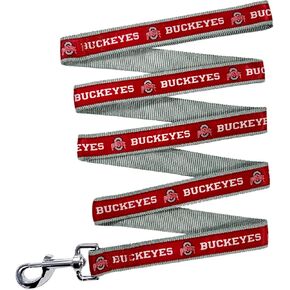 NCAA PET Leash, Medium, Ohio State Buckeyes, Dog Leash, Shiny & Colorful Leash for Dogs & Cats Licensed by The NCAA, New Version