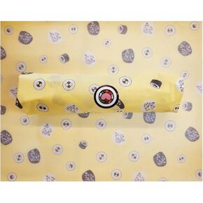 Generic Kimbap Wrapper Paper 60 Sheets 11.8"" X 11.8"" with Kimbap Shape 60 Stickers Gimbap Wrap Sushi Nori Wrapping Paper, Yellow