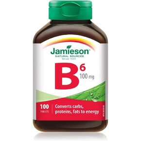 Jamieson Vitamin B6 (Pyridoxine) 100 mg, 100 tabs