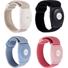 4pcs Holder for Princess Cruise Medallion, Adjustable Braided Wristband Bracelet for Princess Medallion Holder Accessories Comfortable & Breathable Watch Band fit Men Women (4 Colors)