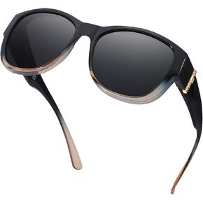 Myiaur Polarized Fit Over Glasses Sunglasses for Women, Trendy Wear Over Eyeglasses UV400 Protection