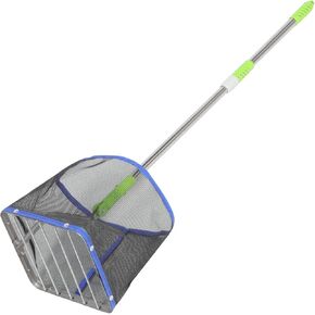 Happyyami Table Tennis Ball Picker Vessel Tools Adjustable Hand Grip Pro Tools Tennis Balls Collector Table Tennis Net Bag Pong Telescopic Handle Picker Practical Tennis Ball Picker Abs