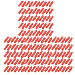 uxcell 150Pcs 1.8mm Inner Dia PVC Flexible Vinyl End Cap Screw Thread Protector Cover Red