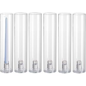 Candle Holder Hurricane Candle Holder Candlestick Holder Clear with Sleeve Cover for Wedding Party Home Decor (14" Height)