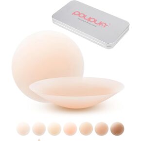 3.15" Silicone Nipple Covers - Women's Reusable Adhesive Pasties Nip Cover,Seamless Sticky Breast Petals