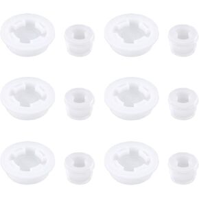 Tanstic 12Pcs 3/4" and 2" Poly Bung Cap with Gasket, Fine Thread Barrel Bung Cap Poly Buttress Drum Bung Plastic Bung Hole Caps Bung Plug Cap for 55 Gallon Plastic Drum