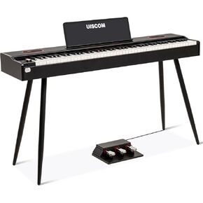 88-Key Weighted Digital Piano - Perfect for Beginners and Pros | Full-Size Electric Keyboard Piano with Portable Stand, Pedals,LED Screen and MIDI Compatibility