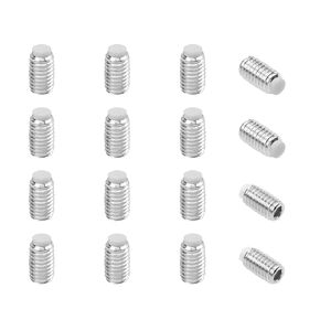 16Pcs M4x7 Nylon Tip Grub Screw Metric Socket Head Internal Hex Drive Cup Point 304 Stainless Steel