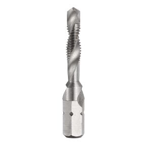 uxcell Combination Drill and Tap Bits, Metric M5 x 0.8 Thread 1/4" Hex Shank 4341 High Speed Steel Threading Screw Taps Machine Drilling Tapping Tool Kit