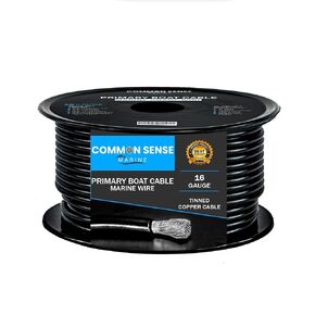 16 Gauge Primary Boat Cable - 30 ft Marine Grade Wire Tinned Oxygen-Free Copper - 16 AWG UL 1426 Standard PVC Wire for Boat, Automotive, Speakers, Camper & Trailers