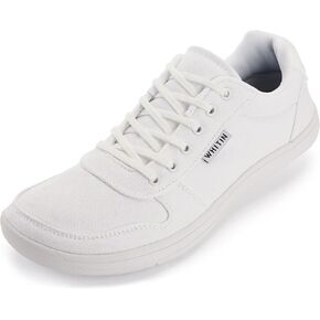 WHITIN Men's Wide Barefoot Shoes | Canvas Minimalist Sneakers | Zero Drop Sole