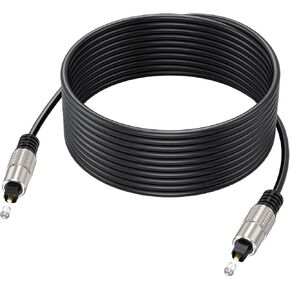 Optical Audio Cable 6 feet, Optical Cable for Soundbar Fiber Optic Cables SPDIF Toslink Digital Audio Optical Cord Aluminum Shell Compatible with TV PS4 DVD Vizio Xbox Home Cinema