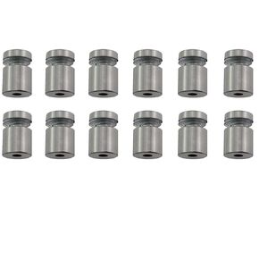12PCS Stainless Steel Standoff Screws Wall Sign Standoff Mounting Advertising Glass Standoff Nail Decorative Screw Nails for Hanging Acrylic Picture Frame Signboard Decorative Painting Silver