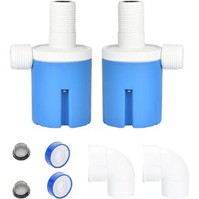 Automatic Water Level Control Valve Inside Type,side Inner Water Automatic Float Valve Water Level Control Valve Uesd for Water Tank, Solar Energy, Auto Pot, Aquarium 2PCS (1/2'' Top Inner)