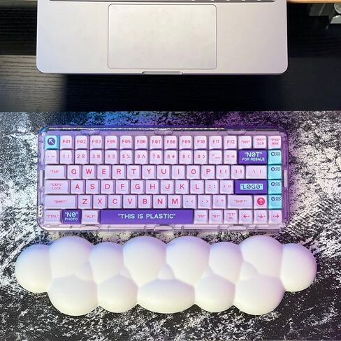 EPOMAKER Marshmallow Wrist Rest for Mechanical Keyboard, with Lycra Cloth, Memory Foam, Anti-Slip Rubber Bottom, Ergonomic Design, Wrist Pain Relief Arm Rest Desk for Office/Home (Sweet Stellalou) in Saudi Arabia