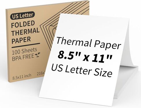 MFLABEL US Letter Size Quick-Dry Thermal Printer Paper 8.5''x11'', 4 Rolls, Multipurpose Thermal Paper for Thermal Printer in Saudi Arabia