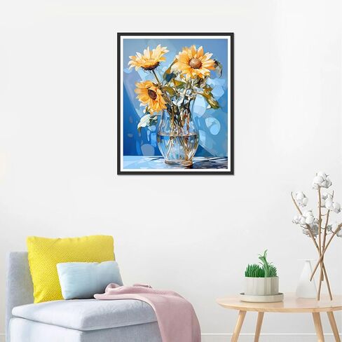 مجموعة الطلاء بالأرقام السهلة من didfig للبالغين المبتدئين، مجموعة ألوان الطلاء بالأرقام البسيطة DIY للبالغين والأطفال على ضفاف البحيرة والحرف الفنية للشجرة الوردية مناسبة كهدية لديكور الحائط المنزلي مقاس 16 × 20 بوصة in Kuwait