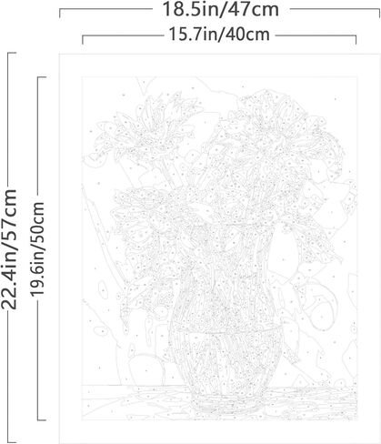 مجموعة الطلاء بالأرقام السهلة من didfig للبالغين المبتدئين، مجموعة ألوان الطلاء بالأرقام البسيطة DIY للبالغين والأطفال على ضفاف البحيرة والحرف الفنية للشجرة الوردية مناسبة كهدية لديكور الحائط المنزلي مقاس 16 × 20 بوصة in Kuwait