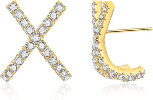 14K Gold Plated Hoop Earrings for Women, Dainty Lightweight Zirconia CZ Pearl Hoop Earrings Huggies Chunky Statement Jewelry Gifts for Women in Saudi Arabia