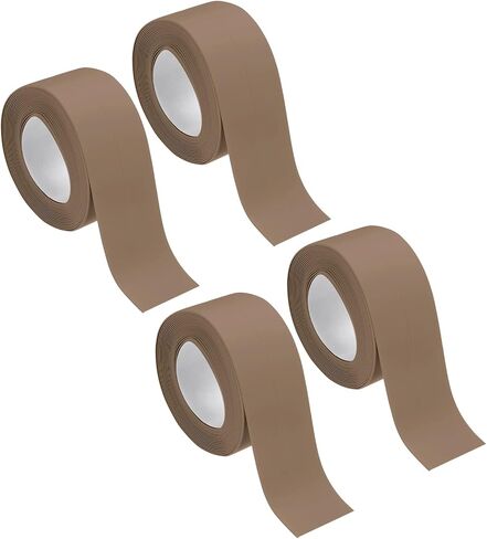 uxcell 4 Rolls Brown Caulk Sealant Strip Waterproof Self Adhesive 1.4" x 10.5Ft Toilet Caulk Tape, Bathtub Caulk Sealing Strip for Kitchen Countertop, Sink, and Floor Edge Protector in Saudi Arabia