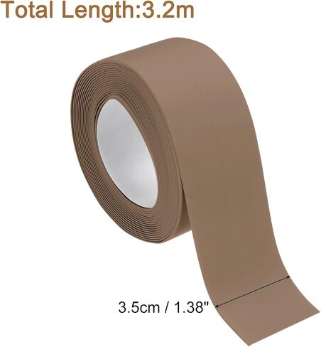 uxcell 4 Rolls Brown Caulk Sealant Strip Waterproof Self Adhesive 1.4" x 10.5Ft Toilet Caulk Tape, Bathtub Caulk Sealing Strip for Kitchen Countertop, Sink, and Floor Edge Protector in Saudi Arabia