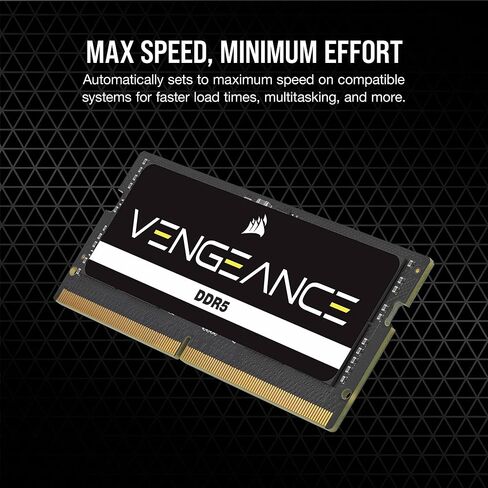 CORSAIR Vengeance SODIMM DDR5 RAM 96GB (2x48GB) 5200MHz CL44 Intel XMP iCUE Compatible Computer Memory - Black (CMSX96GX5M2A5200C44) in Saudi Arabia