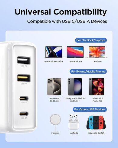 شاحن USB C 30 وات - كتلة شاحن سريع USB C، شاحن حائط 30 وات PD3.0 PPS UCB C مع كابل 4FT Tpye C إلى L، شاحن حائط USB C سريع 30 وات لهاتف iPhone 15/14/13/12/11/XR/XS/ سلسلة X/8، إيربودز، آيباد in Kuwait