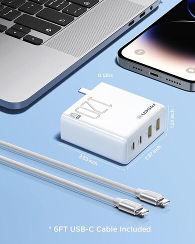 شاحن USB C 30 وات - كتلة شاحن سريع USB C، شاحن حائط 30 وات PD3.0 PPS UCB C مع كابل 4FT Tpye C إلى L، شاحن حائط USB C سريع 30 وات لهاتف iPhone 15/14/13/12/11/XR/XS/ سلسلة X/8، إيربودز، آيباد in Kuwait