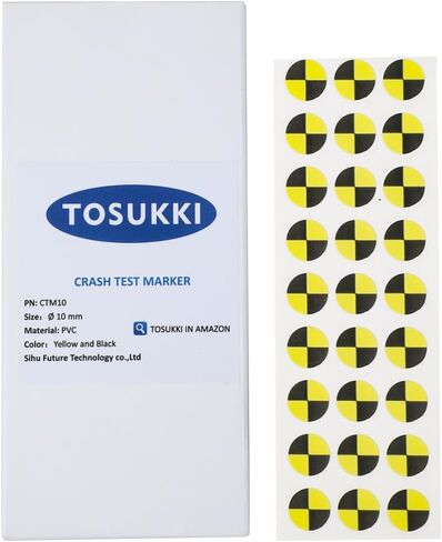 (270Pcs) TOSUKKI Crash Test Stickers,Crash Test Targets,Crash Test Markers,Crash Test Dummy Stickers Reflective (Ø 10 mm) in Kuwait