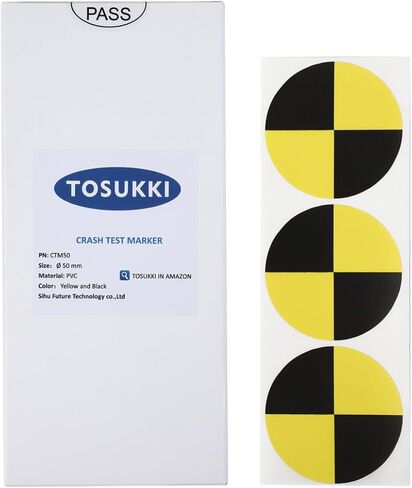 (270Pcs) TOSUKKI Crash Test Stickers,Crash Test Targets,Crash Test Markers,Crash Test Dummy Stickers Reflective (Ø 10 mm) in Kuwait