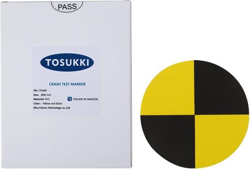 (270Pcs) TOSUKKI Crash Test Stickers,Crash Test Targets,Crash Test Markers,Crash Test Dummy Stickers Reflective (Ø 10 mm) in Kuwait