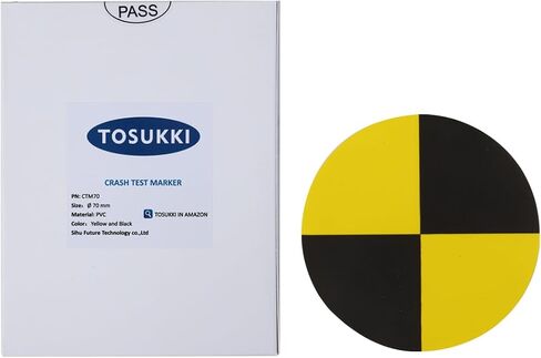 (270Pcs) TOSUKKI Crash Test Stickers,Crash Test Targets,Crash Test Markers,Crash Test Dummy Stickers Reflective (Ø 10 mm) in Kuwait