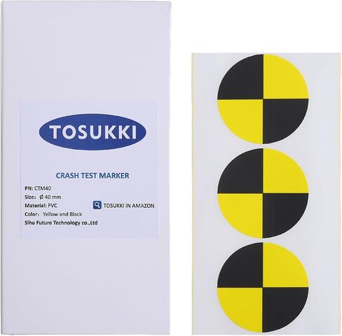 (270Pcs) TOSUKKI Crash Test Stickers,Crash Test Targets,Crash Test Markers,Crash Test Dummy Stickers Reflective (Ø 10 mm) in Kuwait