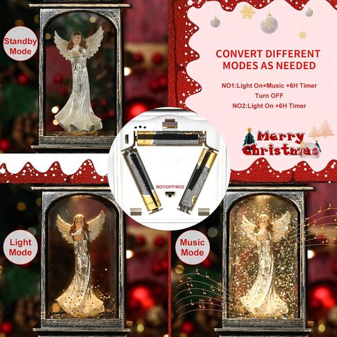 عيد الميلاد الملاك كرات الثلج الموسيقية التي تضيء، فوانيس المياه عيد الميلاد الزخرفية، كرة ثلجية صغيرة في الأماكن المغلقة، الفوانيس التي تعمل بالبطارية، هدايا الملاك للنساء أو الفتيات، ديكور تماثيل الملائكة in Kuwait