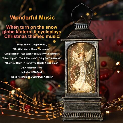 عيد الميلاد الملاك كرات الثلج الموسيقية التي تضيء، فوانيس المياه عيد الميلاد الزخرفية، كرة ثلجية صغيرة في الأماكن المغلقة، الفوانيس التي تعمل بالبطارية، هدايا الملاك للنساء أو الفتيات، ديكور تماثيل الملائكة in Kuwait