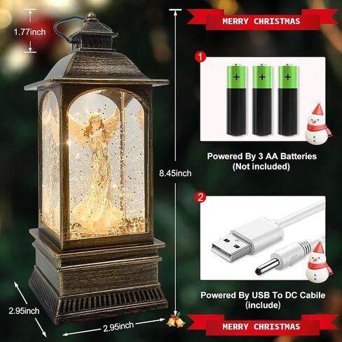 عيد الميلاد الملاك كرات الثلج الموسيقية التي تضيء، فوانيس المياه عيد الميلاد الزخرفية، كرة ثلجية صغيرة في الأماكن المغلقة، الفوانيس التي تعمل بالبطارية، هدايا الملاك للنساء أو الفتيات، ديكور تماثيل الملائكة in Kuwait