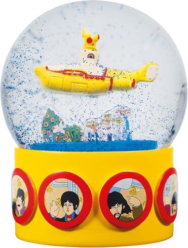 Half Moon Bay | Yellow Submarine Snow Globe | The Beatles Snow Globes For Adults | Quirky Christmas Ornaments & Christmas Decor | Funny Snow Dome | The Beatles Gifts & Music Gifts | Musical Xmas Decor in Saudi Arabia