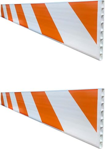 Plasticade Type III and A-Frame Traffic Barricade Board - 72" x 1" x 8", 2 Pack, EG Sheeting, High-Density Polyethylene, Fade & Chip Resistant, Reflective Sheeting, Hollow Core Design in Saudi Arabia