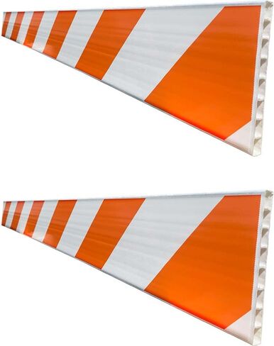 Plasticade Type III and A-Frame Traffic Barricade Board - 72" x 1" x 8", 2 Pack, EG Sheeting, High-Density Polyethylene, Fade & Chip Resistant, Reflective Sheeting, Hollow Core Design in Saudi Arabia