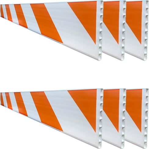 Plasticade Type III and A-Frame Traffic Barricade Board - 72" x 1" x 8", 2 Pack, EG Sheeting, High-Density Polyethylene, Fade & Chip Resistant, Reflective Sheeting, Hollow Core Design in Saudi Arabia