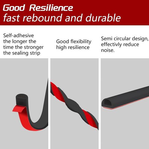 Silicone Weatherstrip Door Seal - Versatile Self-Adhesive Insulation for Large Gaps in Doors and Windows - 20FT Length, Easy to Cut and Install (3/8IN × 1/4IN) (White) in Saudi Arabia