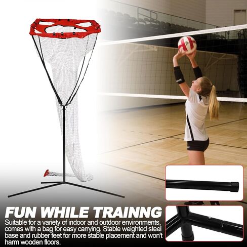 معدات تدريب Podoy للكرة الطائرة، ارتفاع وزاوية قابلة للتعديل، مرتد بقاعدة فولاذية قوية، رائعة للارتطام الداخلي والخارجي، والتمرير، والإعداد، وشبكة تدريب الكرة الطائرة المتصاعدة in Kuwait