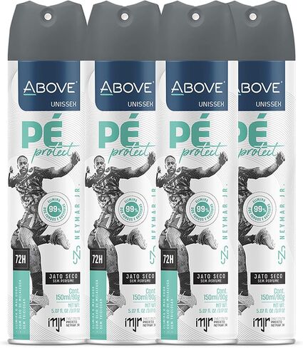 ABOVE 72 Hours Pe Protect Neymar Jr Foot Deodorant, 3.17 oz - With Melaleuca Oil - Dry Spray Deodorant - Antiperspirant Spray - No Stain - Foot Spray in Saudi Arabia