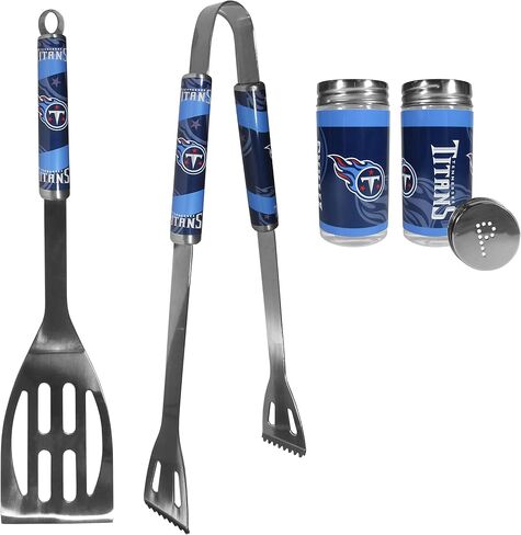 NFL Siskiyou Sports Fan Shop Tennessee Titans 2pc BBQ Set with Tailgate Salt & Pepper Shakers One Size Team Color in Saudi Arabia