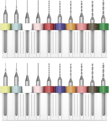 PCB Micro Drill Bits for Rough Stone Jewelry Punching for Print Circuit Board/Stone/CNC Engraving 20pcs 0.3mm-1.2mm in Saudi Arabia