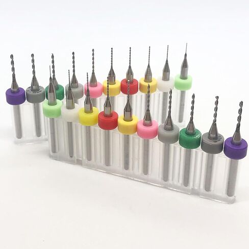 PCB Micro Drill Bits for Rough Stone Jewelry Punching for Print Circuit Board/Stone/CNC Engraving 20pcs 0.3mm-1.2mm in Saudi Arabia